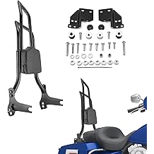 Mofun 27" Detachable Height Backrest Sissy Bar with Docking Kit Compatible with Harley Touring Street Glide Road Electra Glide Road King 1997-2008, Black