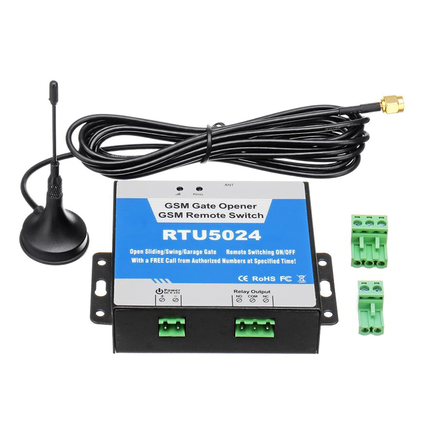 Abridor de puerta de Garaje, RTU5024 GSM Interruptor de la puerta Interruptor de relé de la puerta de control remoto inalámbrico Acceso a la puerta de la puerta de largo antena larga Llamada gratis 85