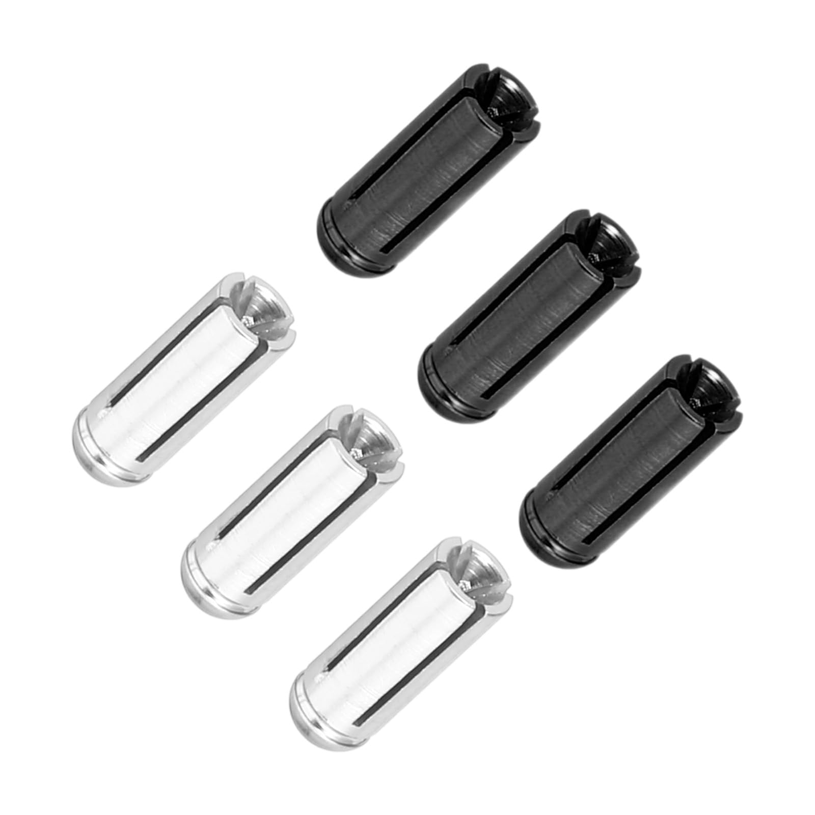 PATIKIL Dart Flight Protectors, 6 Pack Aluminum Dart Accessories for Enhanced Durability Silver Tone Black
