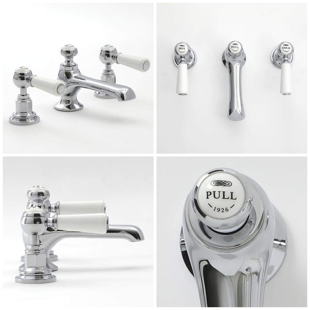 Milano Elizabeth - Traditional Lever 3 Tap-Hole Basin Mixer Tap