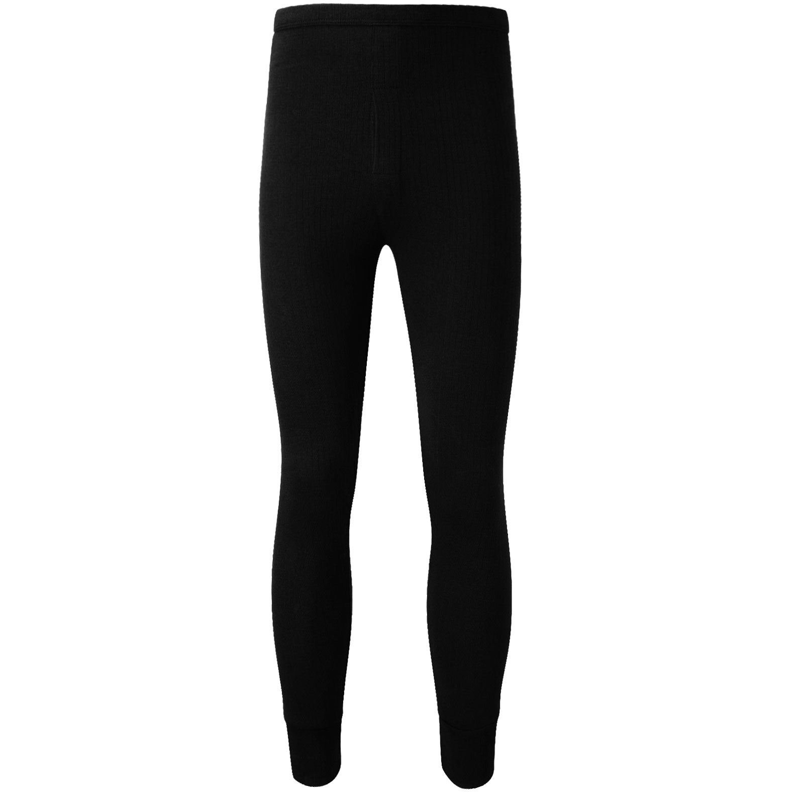 GA Communications NEW MENS THERMAL LONG JOHNS UNDERWEAR WARM TROUSER BASE LAYER BOTTOM PANTS S-XXL[Black,XL]