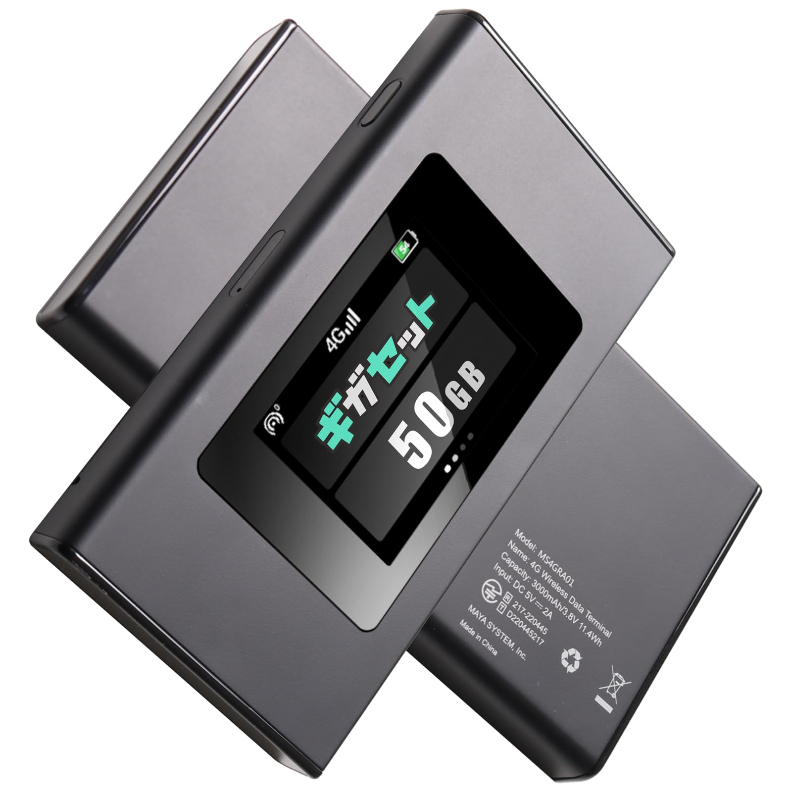 電源ON押すだけで使えるモバイルルーター6ヶ月（毎月100GB!!）Wi-Fi