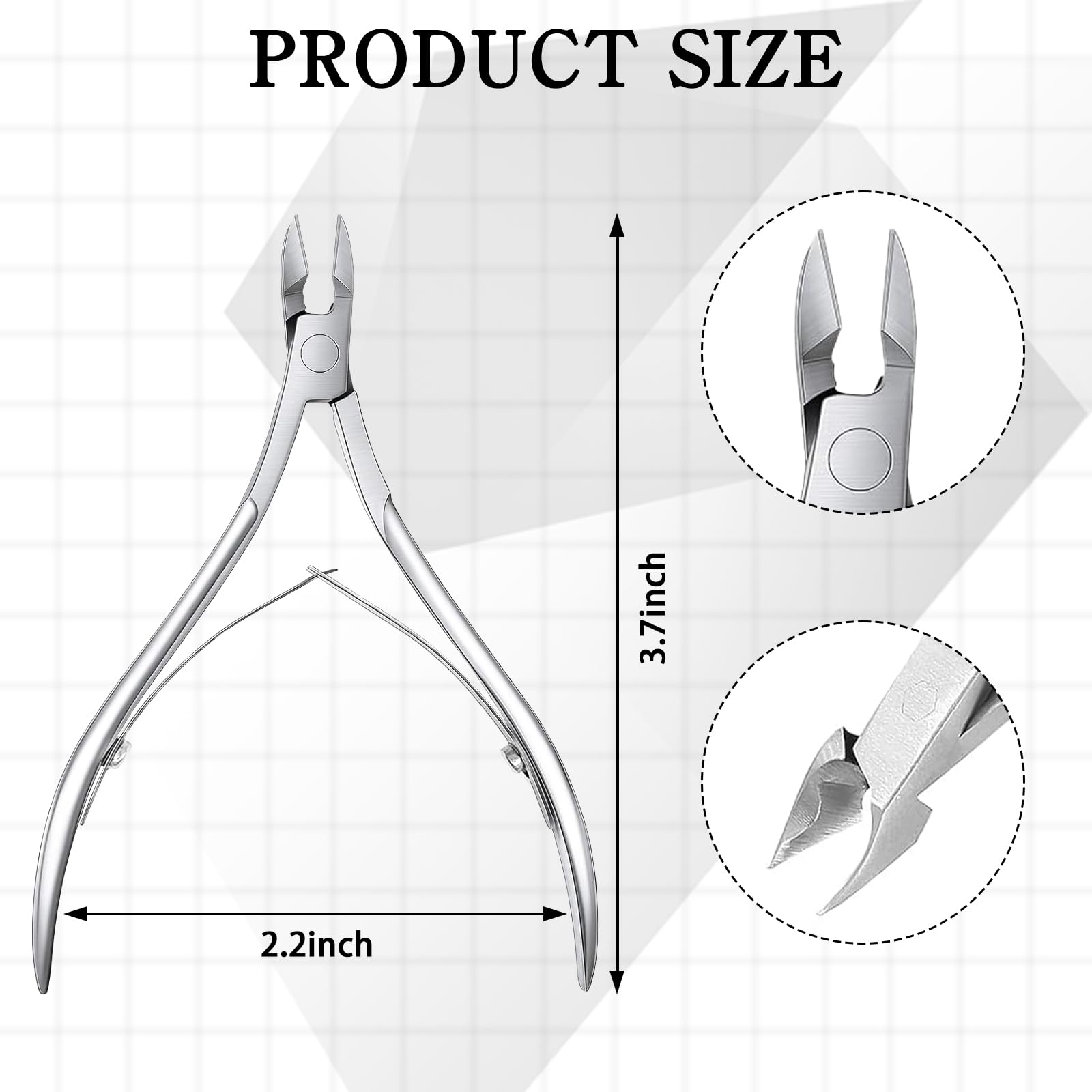 Lot de 24 coupe-cuticules en acier inoxydable pour ongles des doigts et des orteils