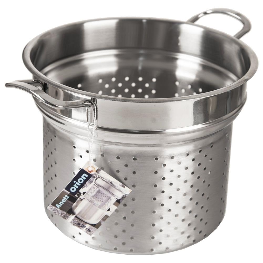 ANETT - Inserto per pasta, 8 l, in acciaio inox, 24 cm, senza coperchio, capacità di 8 kg e peso 769 g