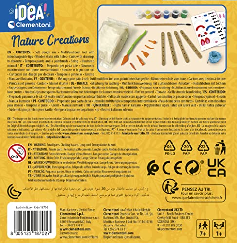 Clementoni IDEA Kreativ-Box - Basteln mit Naturmaterialien - Bastel-Set für Kinder ab 7 Jahren inkl. Salzteig, Temperafarben… – Ansicht 3