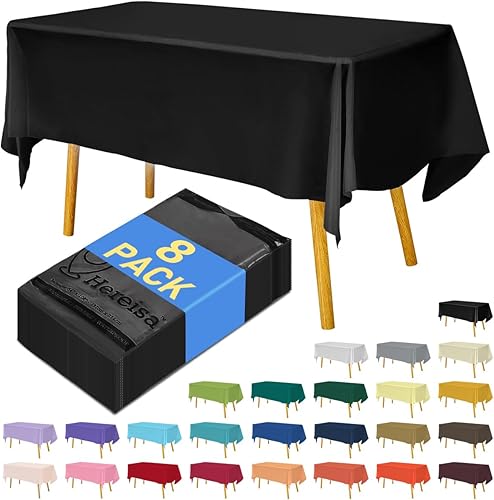Miniatura 98 de Mantel desechable de alta calidad, paquete de 12, manteles de 54 x 108 pulgadas para fiestas, manteles decorativos para mesas rectangulares, mantel