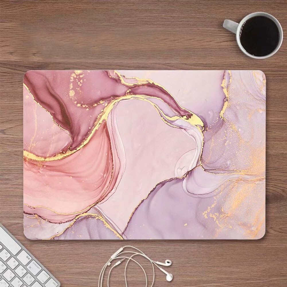 Fancity Case Compatible with MacBook Air 13 Inch 2017, Model A1466 A1369 Hard Plastic Cover Matte Protective Case with Keyboard Cover for Old 2010-2017 Air 13.3 Inch Without Touch ID, Pink Marble