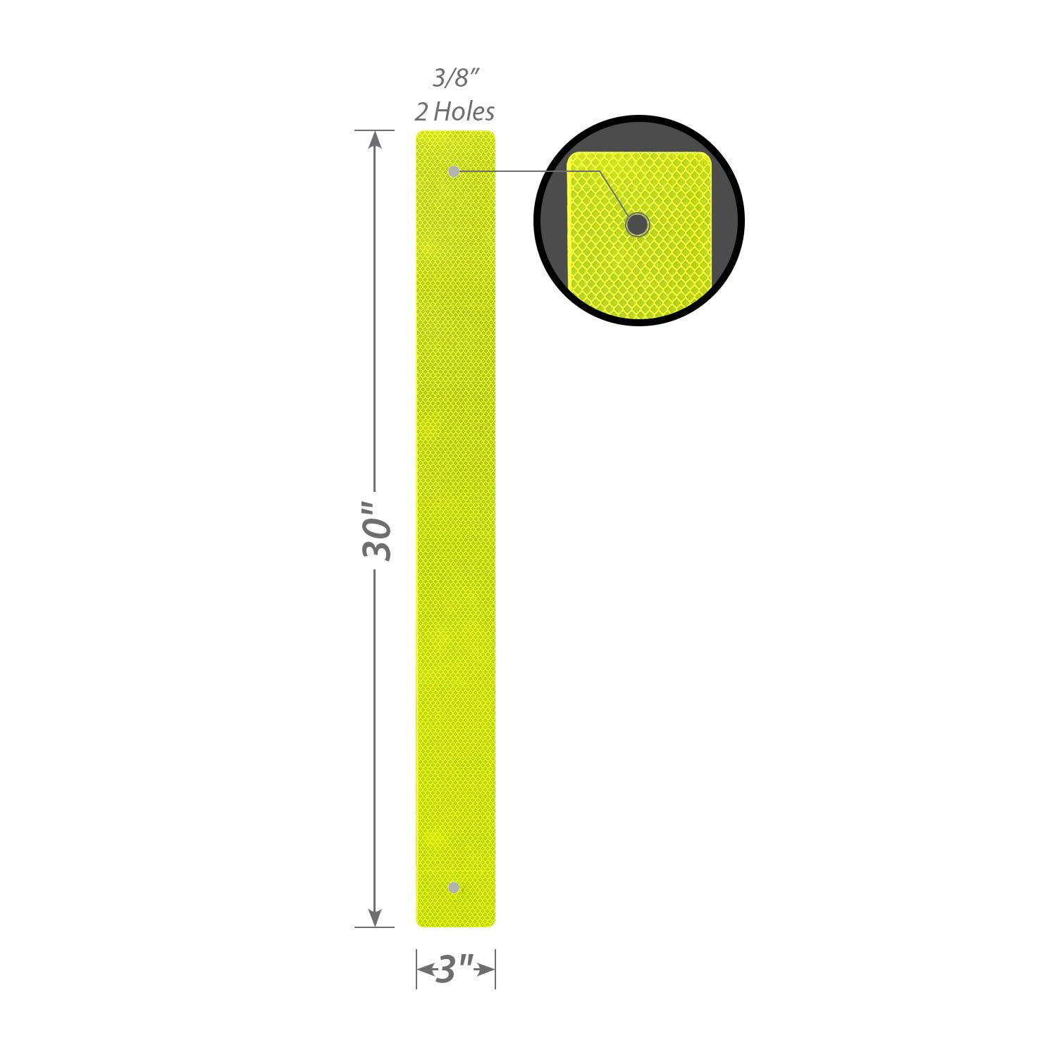 Amazon.com : SmartSign Reflective Yellow Post Panel for Day
