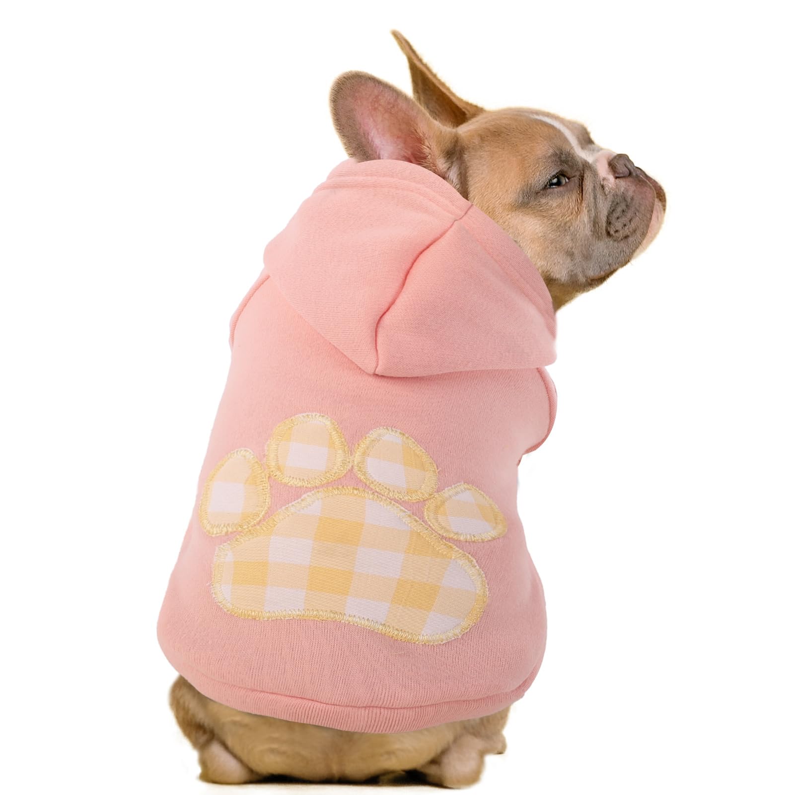 SAWMONG Small Dog Hoodie, Soft Warm Puppy Sweatshirt, Hooded Dog Sweater
