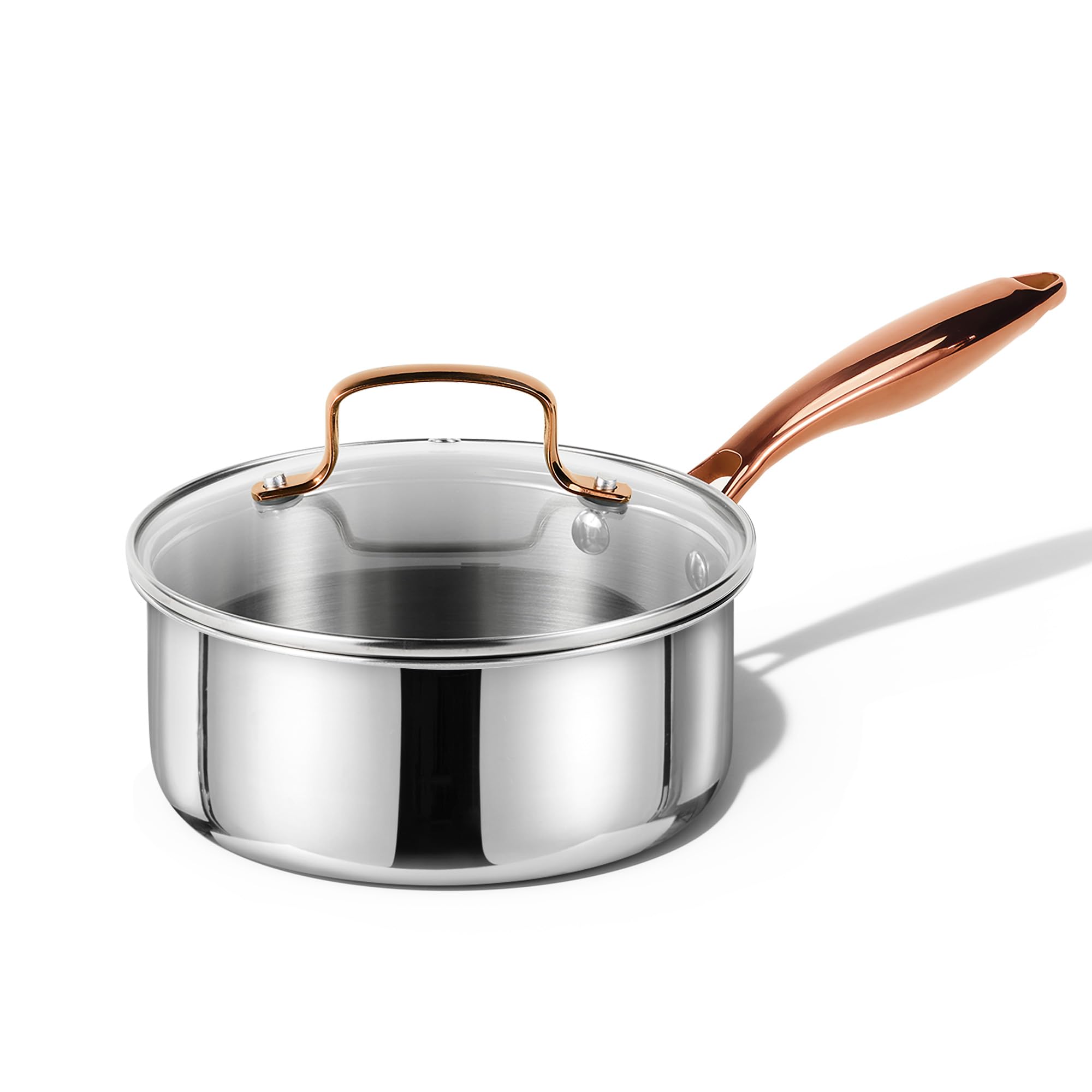 CAROTE 2Qt Stainless Steel Saucepan Set