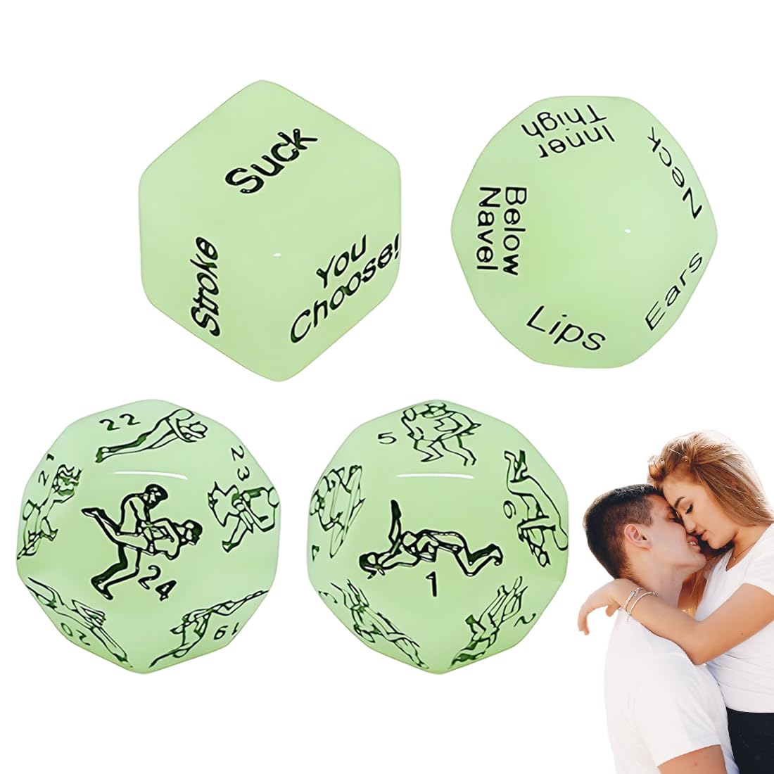 Jeux Sexuelle Adulte Couple 4 Unites, Couleurs Nocturnes, Diametre 18-25Mm, Des Motifs...