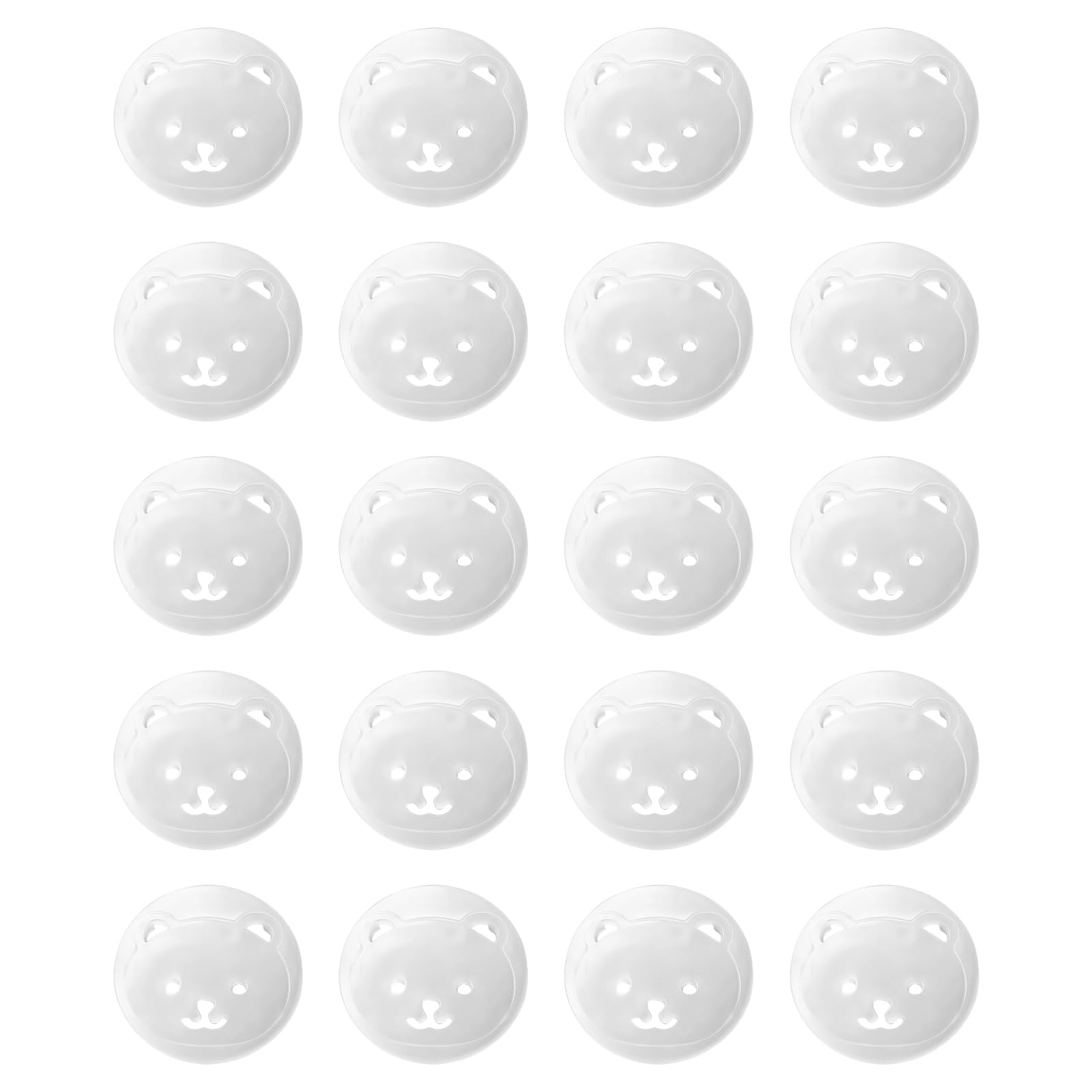 Hredyqw 20pcs Childproof Outlet Cover 2 Prong European Socket Protectors for Electrical Proofing Home Use