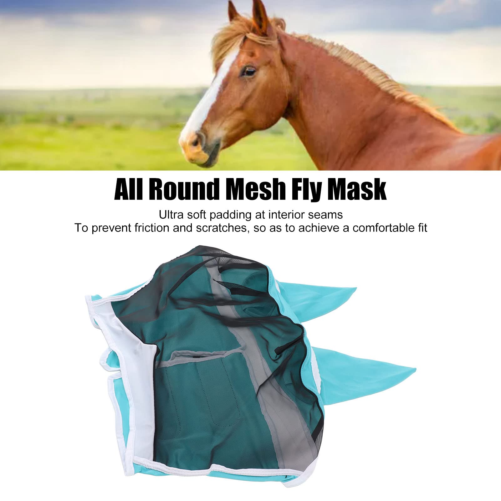 MASQUE ANTI MOUCHE SUPERFLY OREILLES 4018653955932 Elevage Chevaux Equipement du cheval