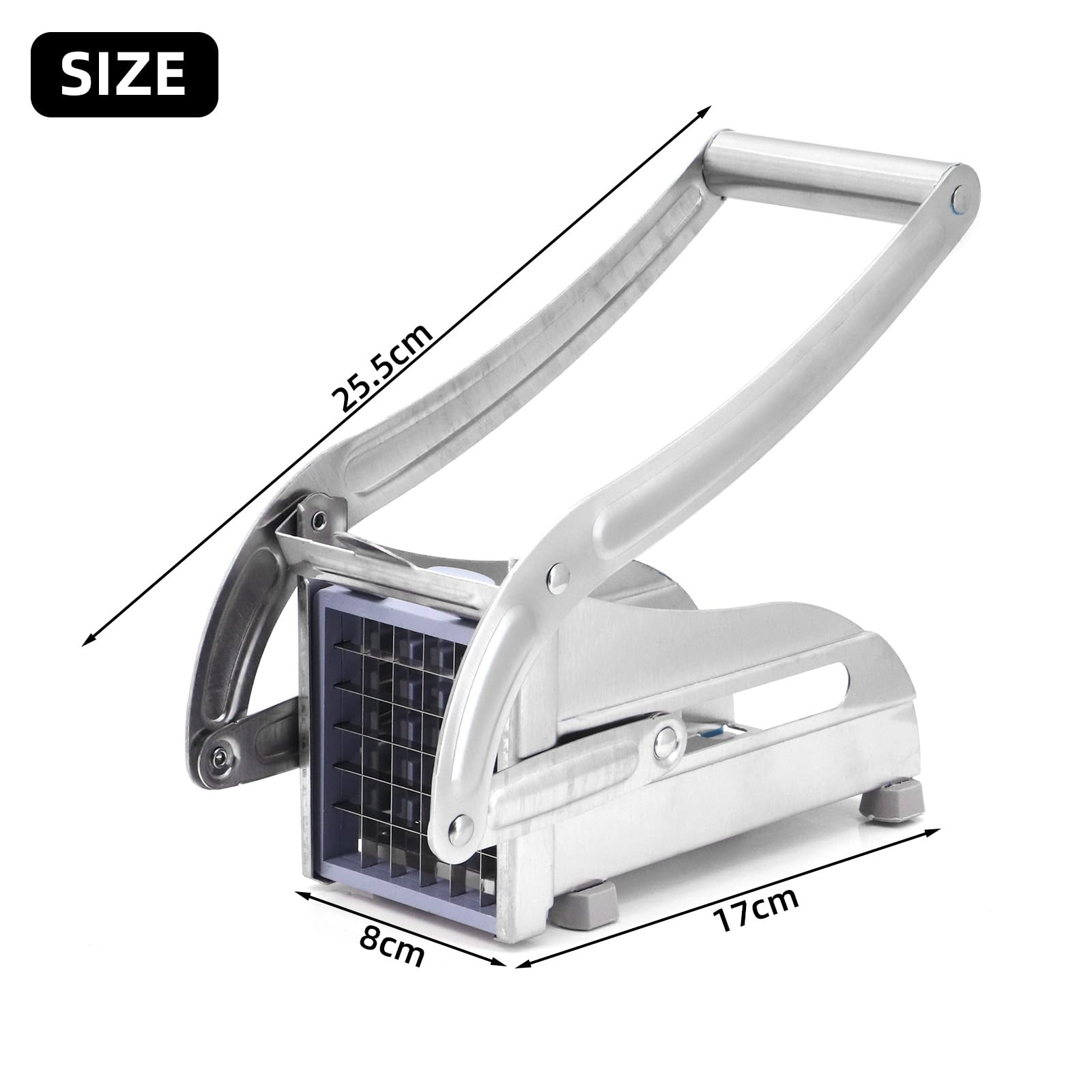 Tagliapatate Professionale In Acciaio Inox - Taglia Verdure Multifunzione Per Patate, Carote E Frutta - Foto 8