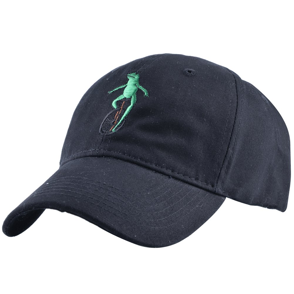 Cotton Embroidery Frog Baseball Cap Dad Hat (Black-Frog)