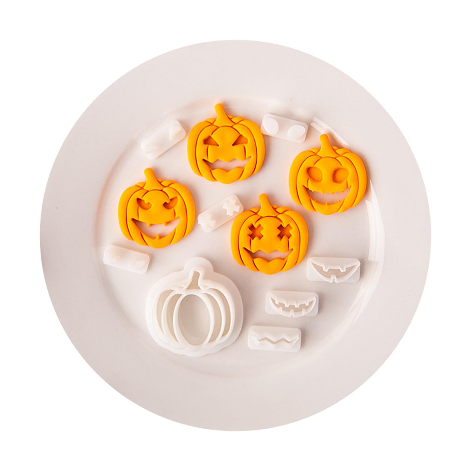 Halloween Pumpkin Earrings Cutting Mold Soft Pottery Clay Cutter Clay Earring Clay Jewelry Making Tool