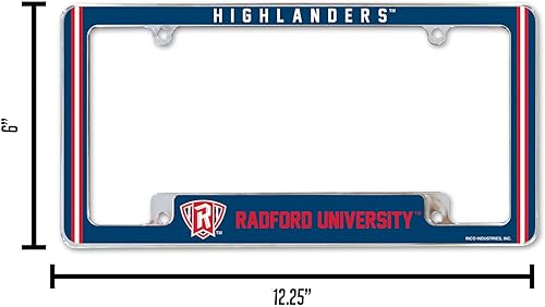 Miniatura 132 de Rico Industries NCAA Classic 12" x 6" Chrome All Over Automotive License Plate Frame for Car/Truck/SUV