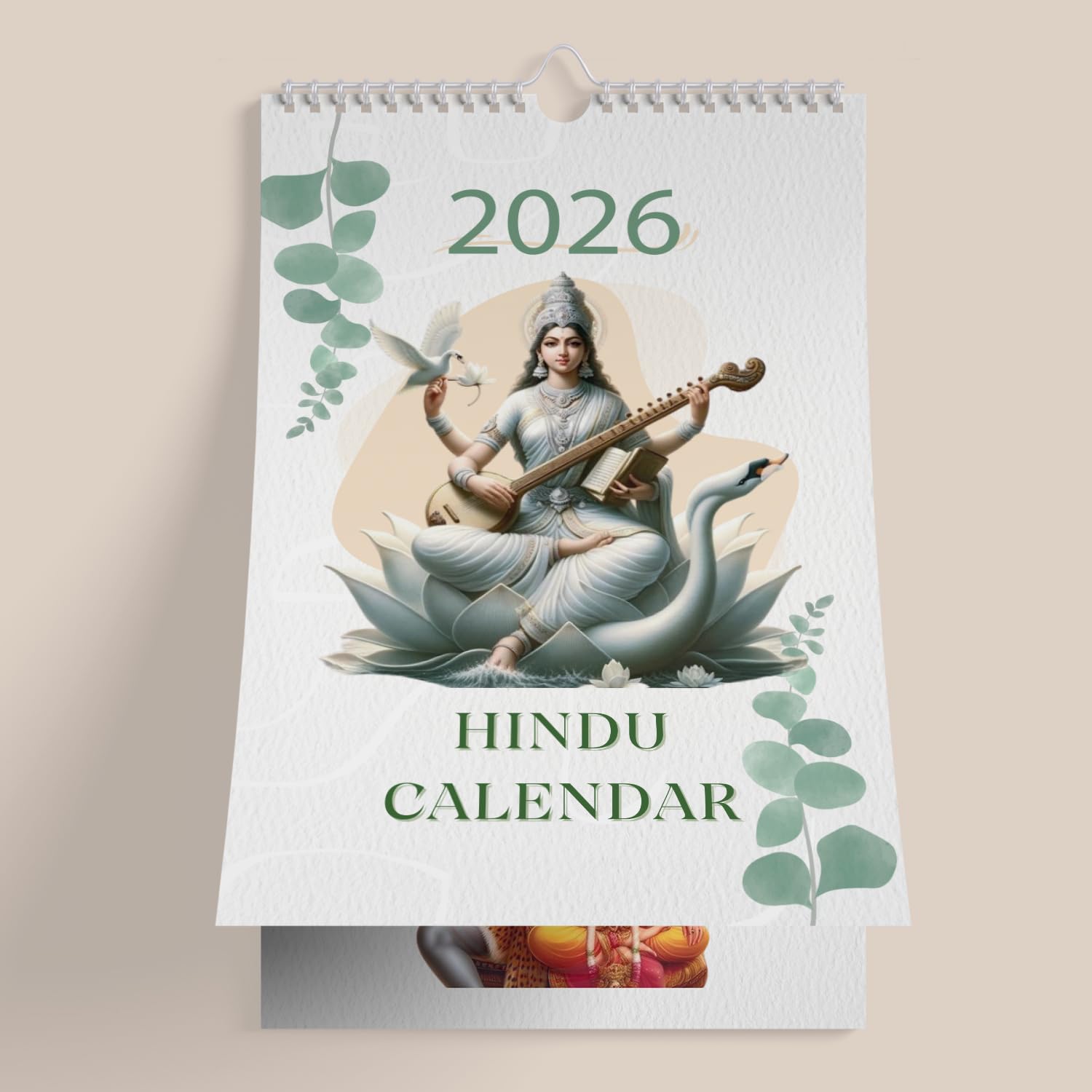 2026 Religious Wall Hanging Calendar | January 2026 To December 2026 | Hindu Wall Calendar 16.5 Inch x 12 Inch
