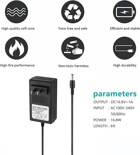 Miniatura 4 de 16.8V ACDC Massage Gun Charger Adapter with 16.8V 0.8A 1A Massage Guns Power Supply Cord Cable (6.6Ft)