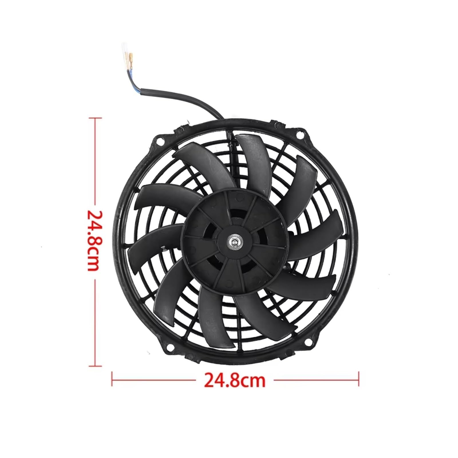 Ventilador Refrigeración Motor Universal 9 Pulgadas 12V 80W 2100RPM Cabina De Motor De Coche Ventilador De Refrigeración De Radiador Conjunto Cuchilla Kit De Refrigeración Eléctrica