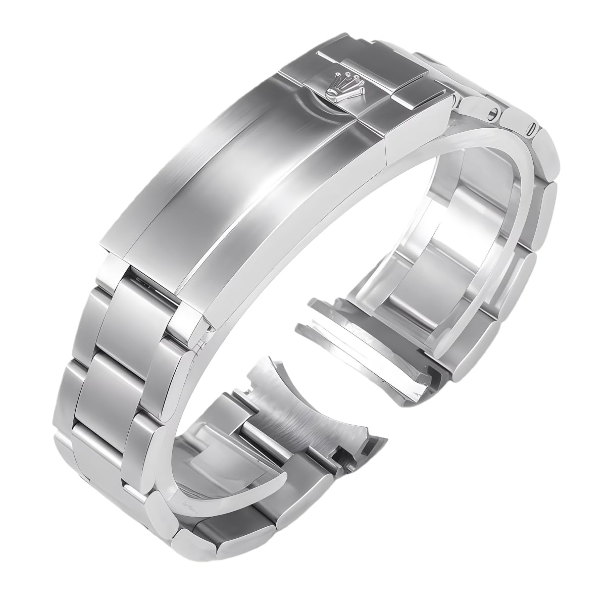 Banda Metallo Ricambio Cinturino Orologio Acciaio Inox 20mm 21mm Fibbia Estensione Bracciale per Rolex Submariner - 21mm