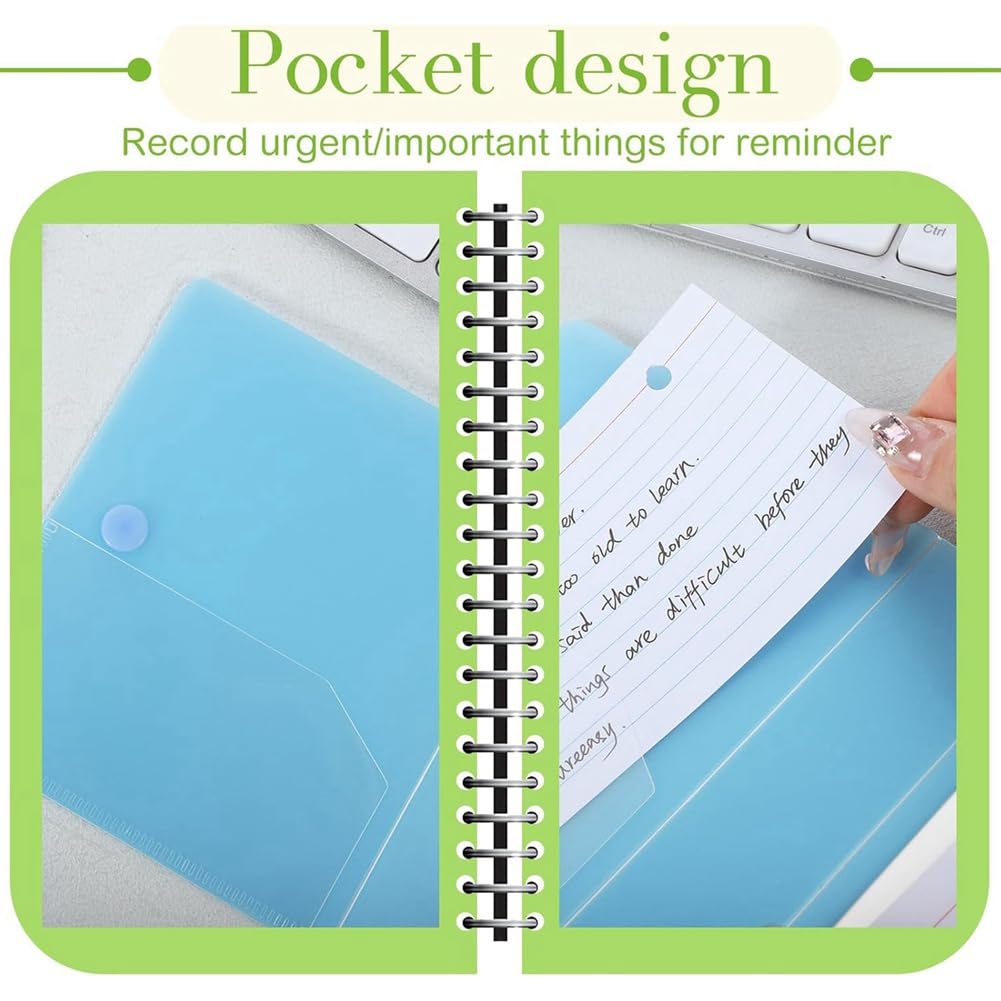 Arivend 3 Pack 3x5 Index Card Holder with Dividers, 60 Sheets Each, 3 Color Index Card Organizer Binder Notebook - Image 4