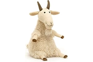 Jellycat Ginny Goat Stuffed Animal | Farmyard Plush Toy for Kids and Adults