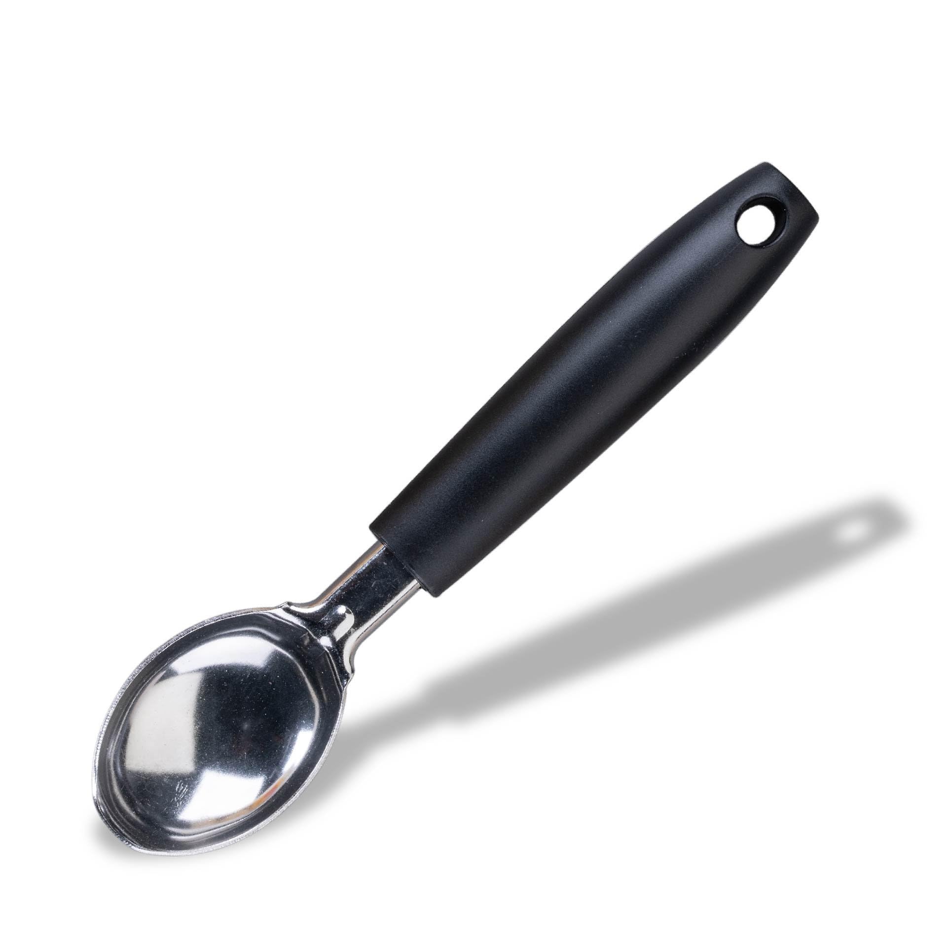 Fackelmann INITIAL Ice Cream Scoop Stainless Steel, Plastic Handle, Multi-Functional Gelato Sorbet Server, Dessert & Cookie Dough, Mashed Potato & Fruit Baller,Meatballs, Icecream Scooper Spoon, 20cm