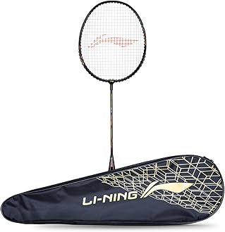Aluminum Badminton Racket Mega Power 5, Black/Green