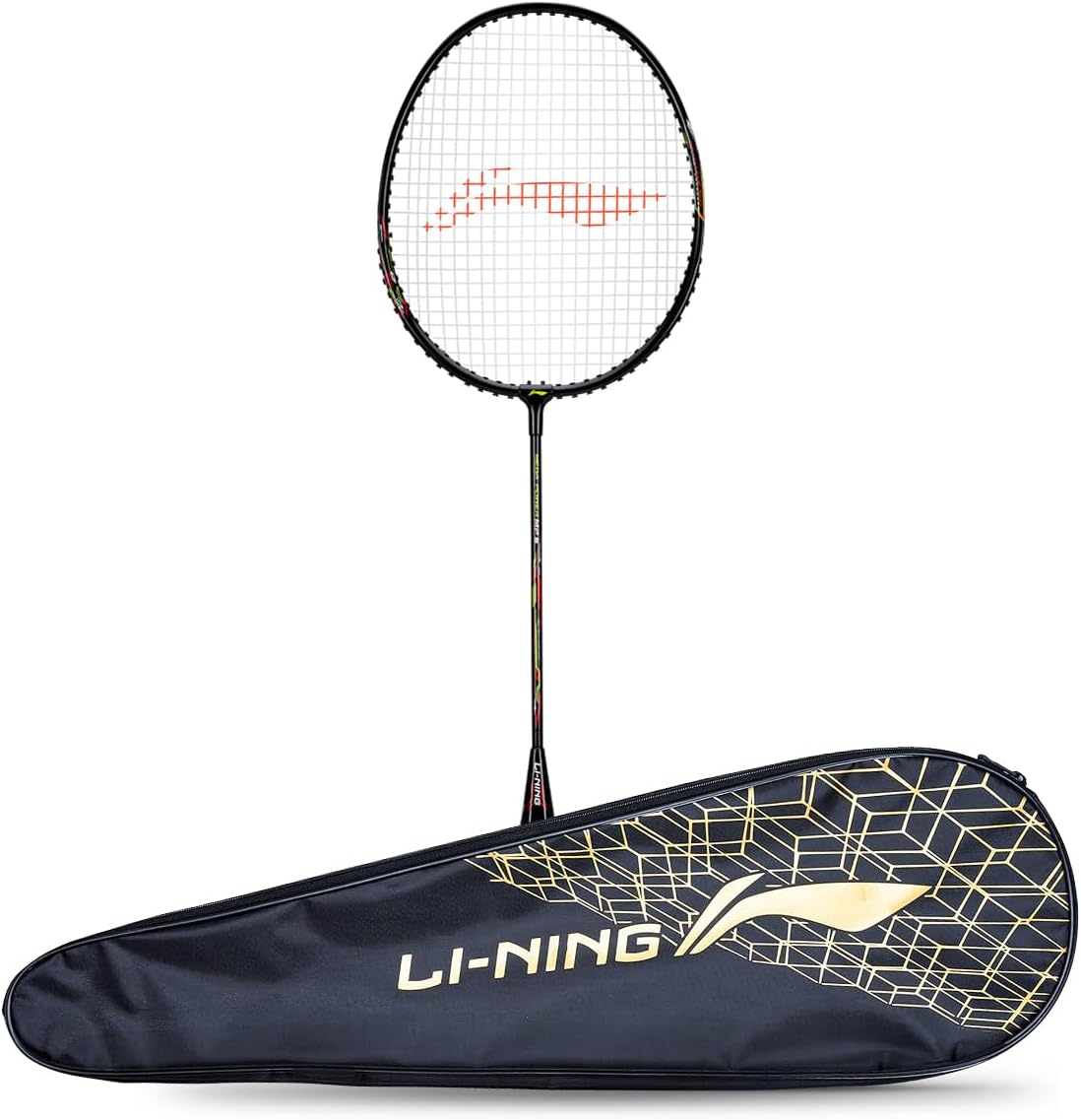 Li-Ning Mega Power 5 Badminton Racket, Hybrid Construction, Smash Power Frame, Ideal for Beginners, 95g, Aluminium