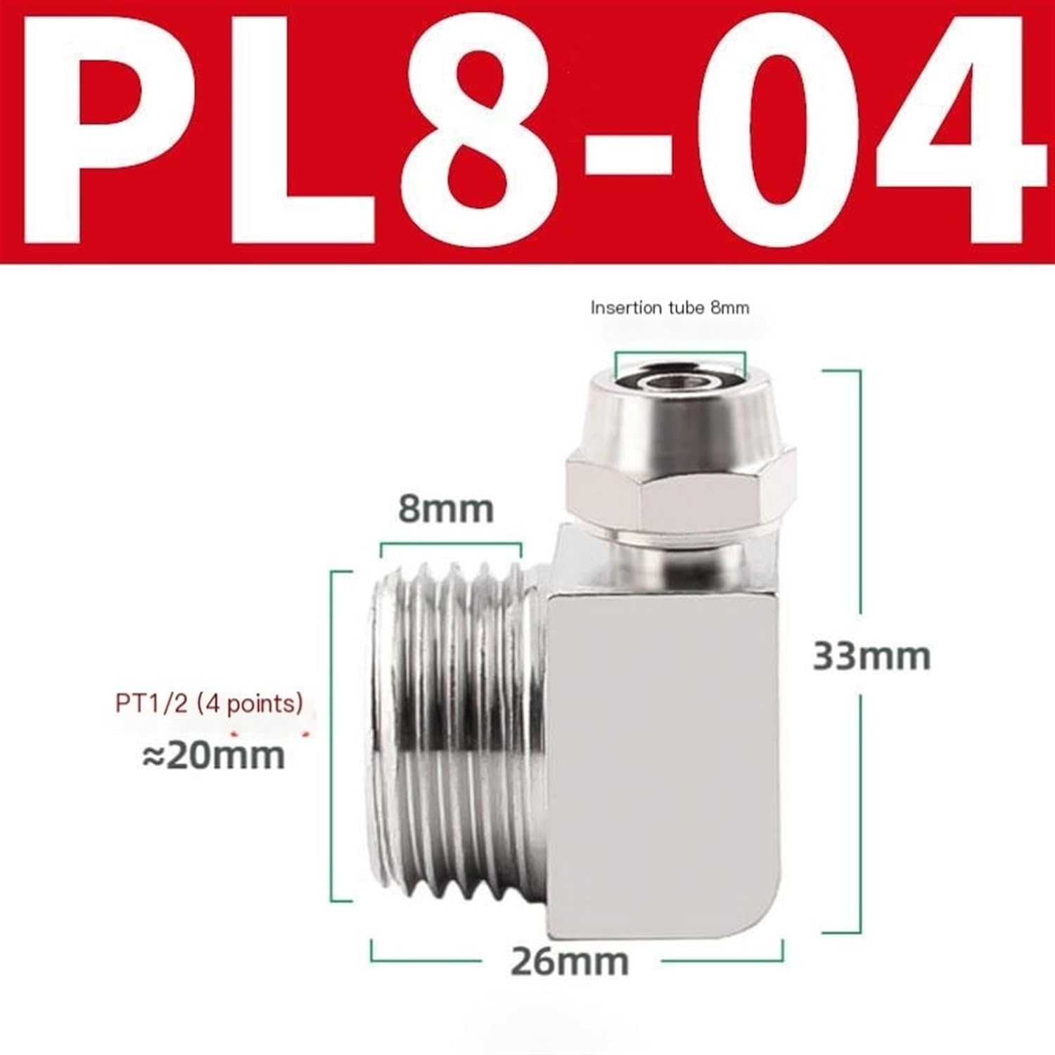 PL 4-M5 M6 Pneumatic Fitting Quick Fast For Air Hose Connector Tube OD 4 6 8 10 12MM Thread 1/8 1/4 3/8 1/2 perslucht Fittings(PL8-04)