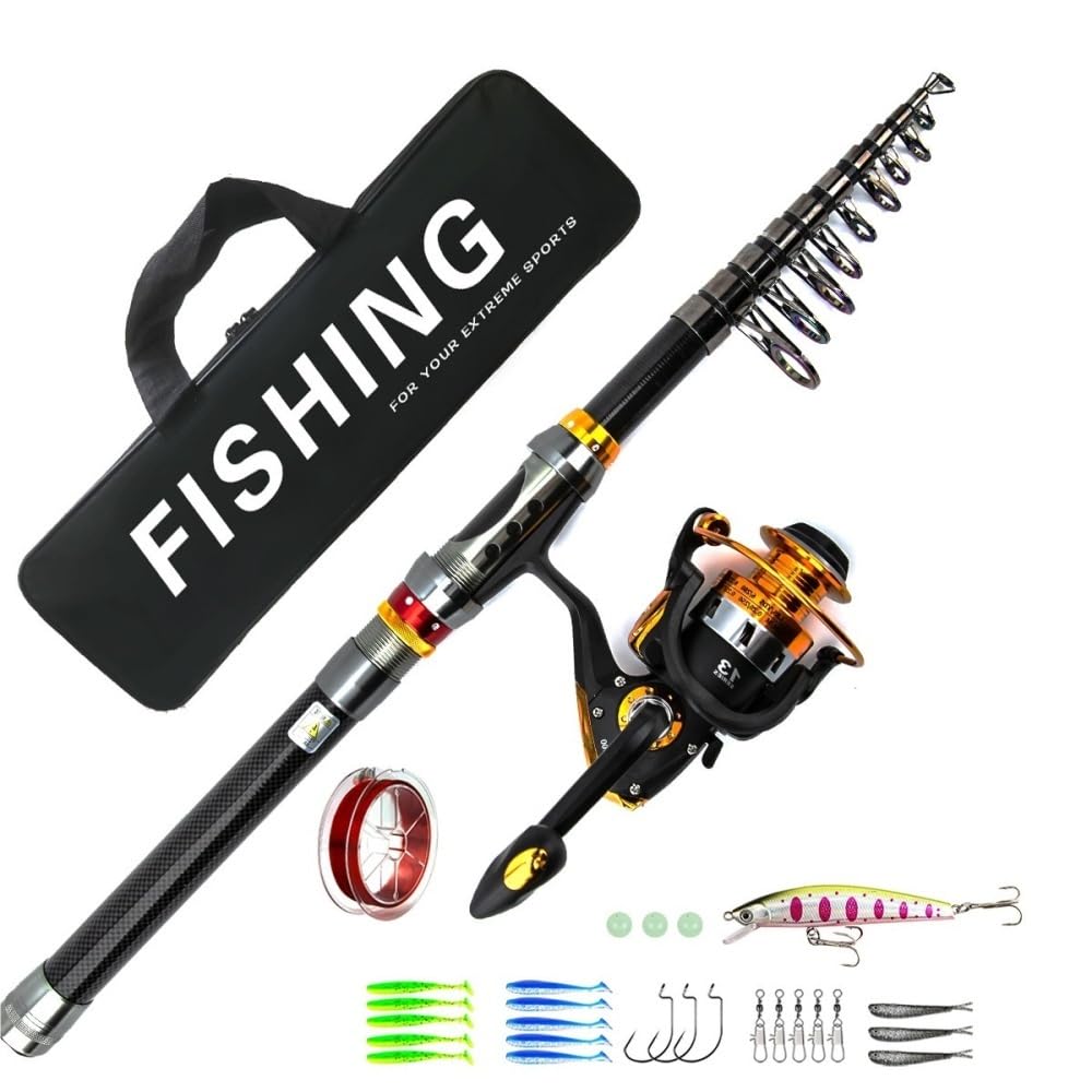 Canne à pêche universelle en carbone spinning haute précision pour mer et rivière