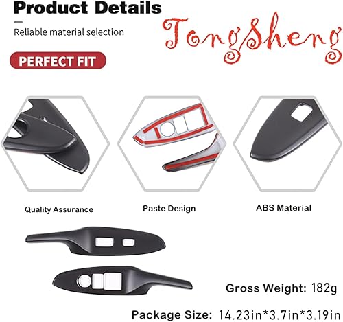 Miniatura 7 de Compatible con Mazda MX-5 ND Miata 2016 2017 2018 2019 2020 2021 2022 2023 automóvil ABS 4 piezas para puertas delanteras y traseras, aspecto