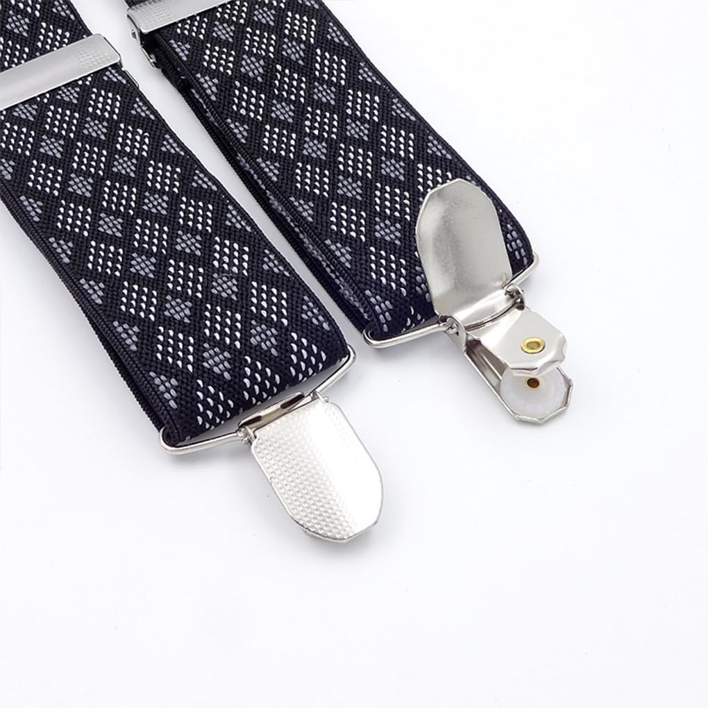 Tirantes con clips para hombre, decoración universal y elegante, bandas elásticas para pantalones, accesorio de ropa, estilo 3