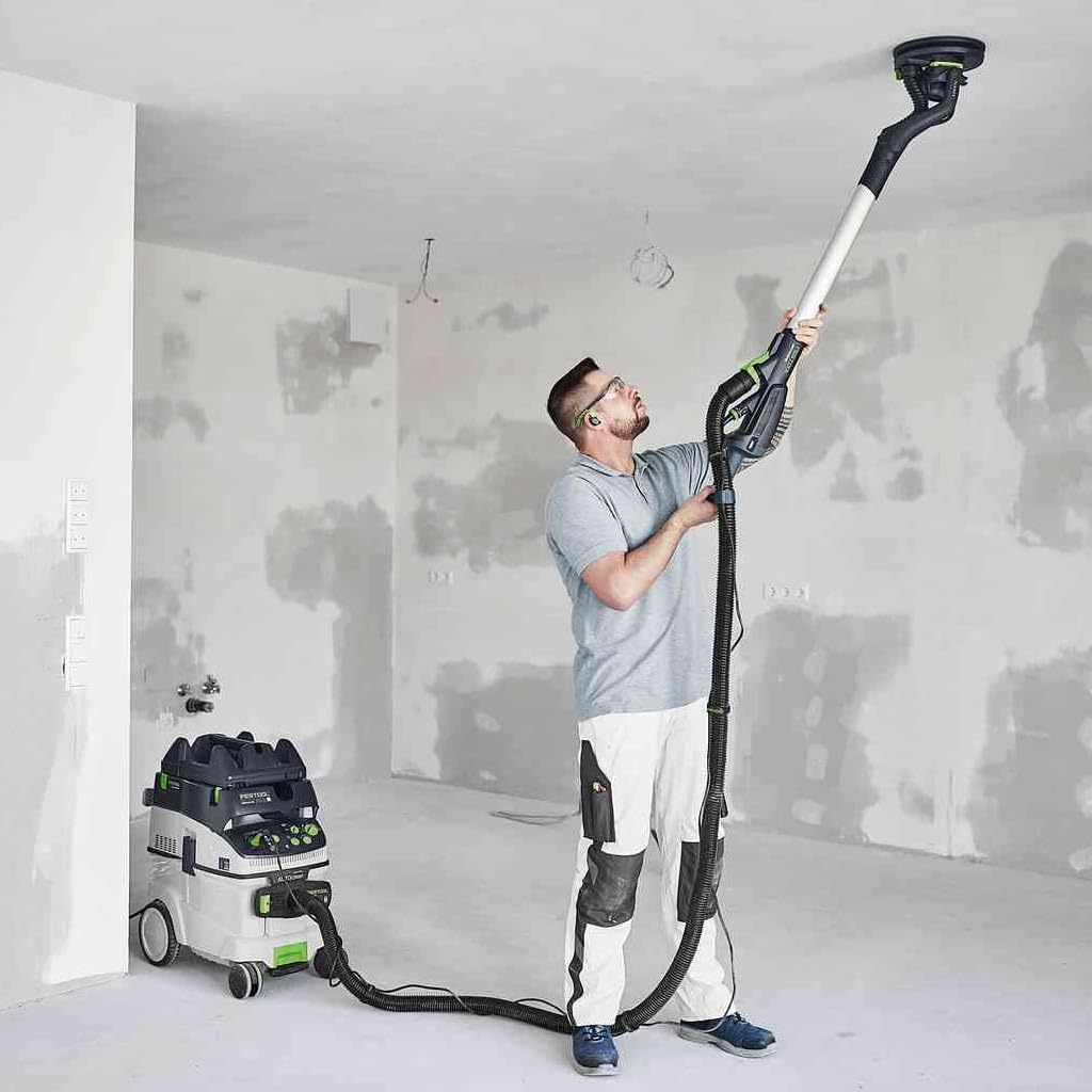Festool Lijadora de Pared PLANEX LHS 2-M 225 EQ - Lijadora Jirafa | Lijadora excéntrica para pared y techo - Motor EC-TEC sin escobillas - Longitud 1,4 m - Bolsa de transporte incluida