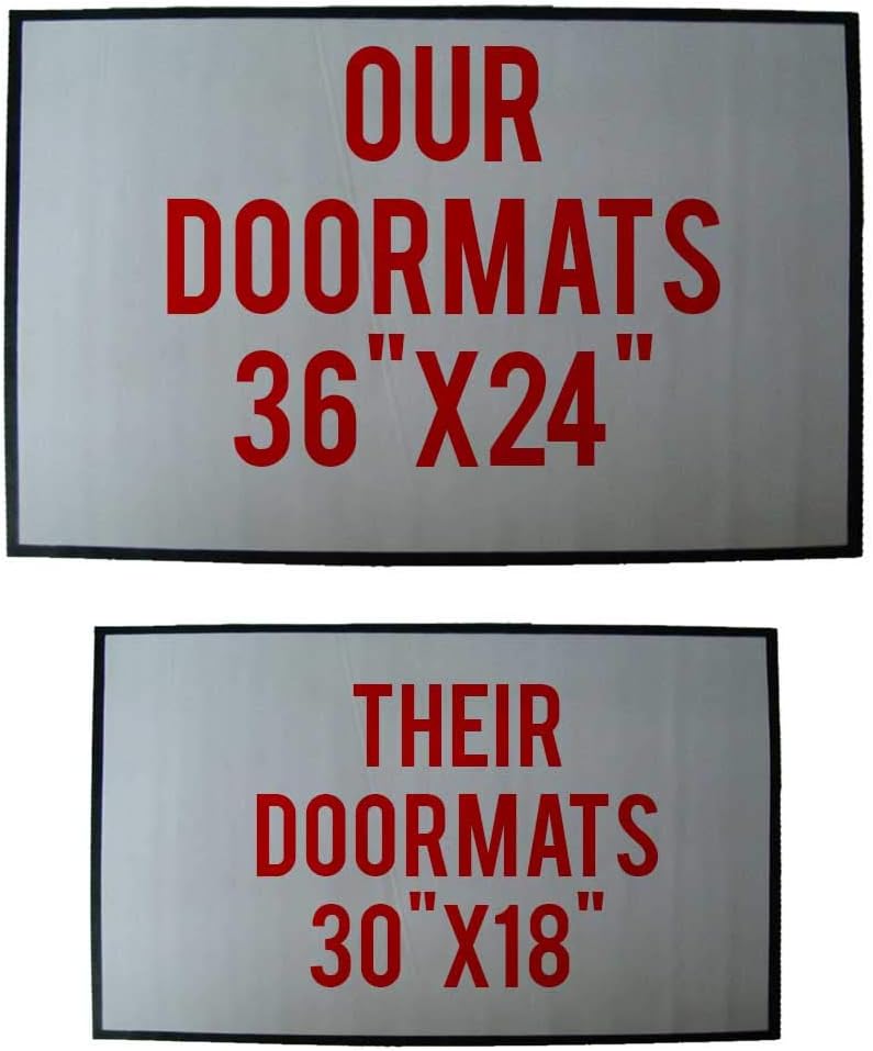 VictoryStore Tropical Tufted Loop Doormat - Fun Beach House Entry Rug, It's Five O'clock Somewhere Design, 24x36 inches