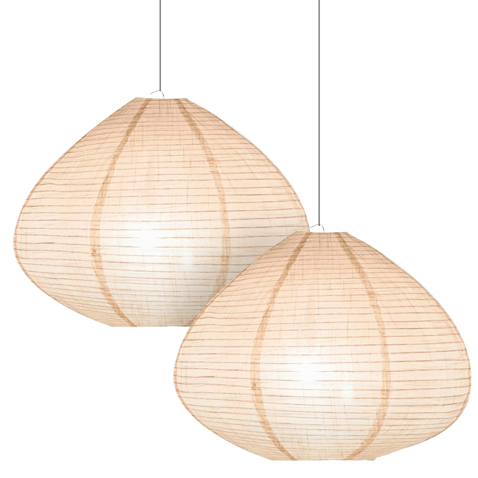 VIHOSE 2 Pcs Hanging Lamp Shade 16 Inch Linen Pendant Lamp Shade
