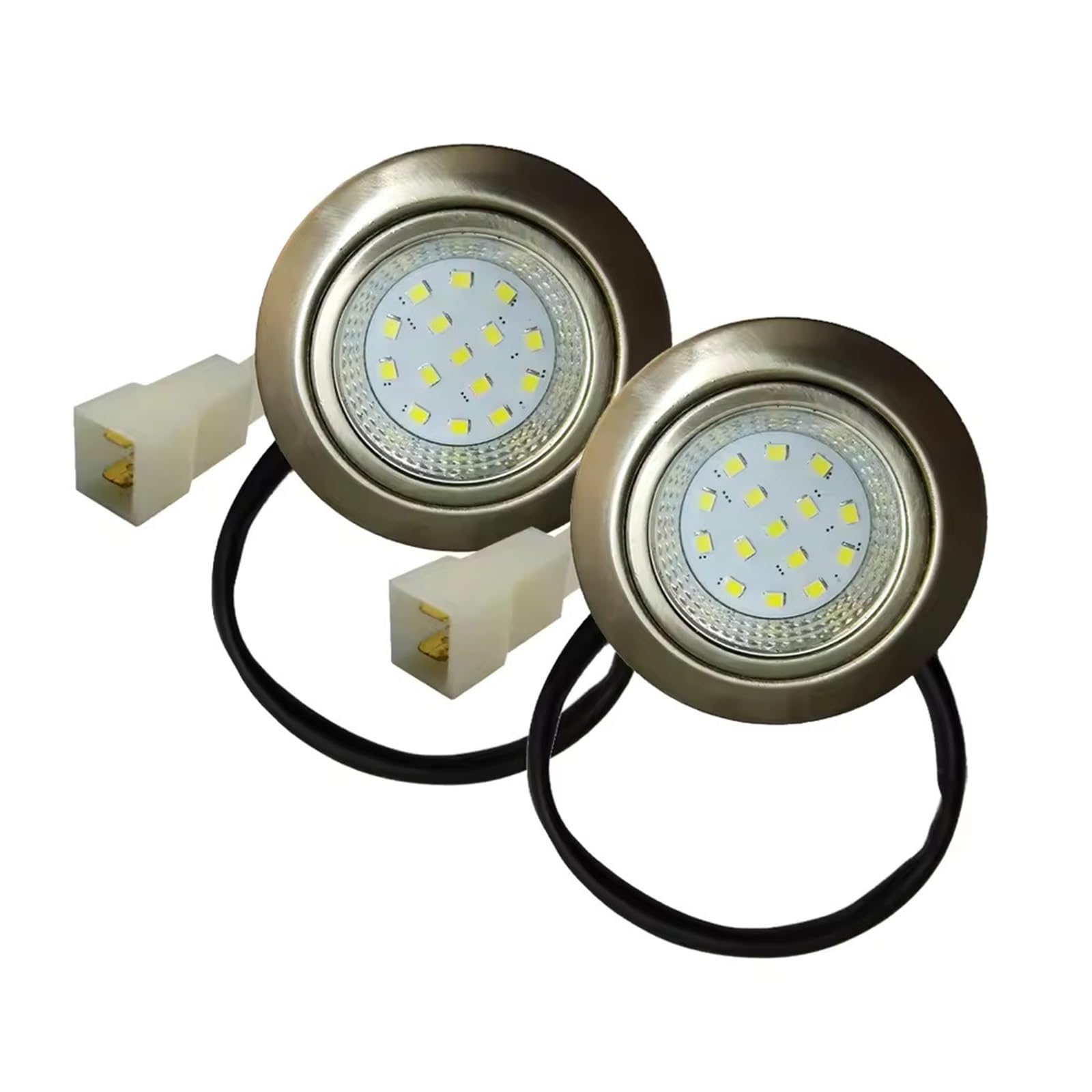 KYPSZQPSH 50mm Hole Cooker Range Hood Bulb Light 1.5W DC 12V for Broan Nutone Stove Hood Smoke Vent Light with DJ7029-6.3-11/21 Connector(Warm White 3000K)