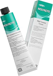Molykote High Vacuum Grease 150g (5.3oz) Silicone Lubricant for Vacuum and Pressure Systems Rubber Elastomer Lubrication Valves Packings Seals O-Rings Water Chemical Resistance Wide Temperature