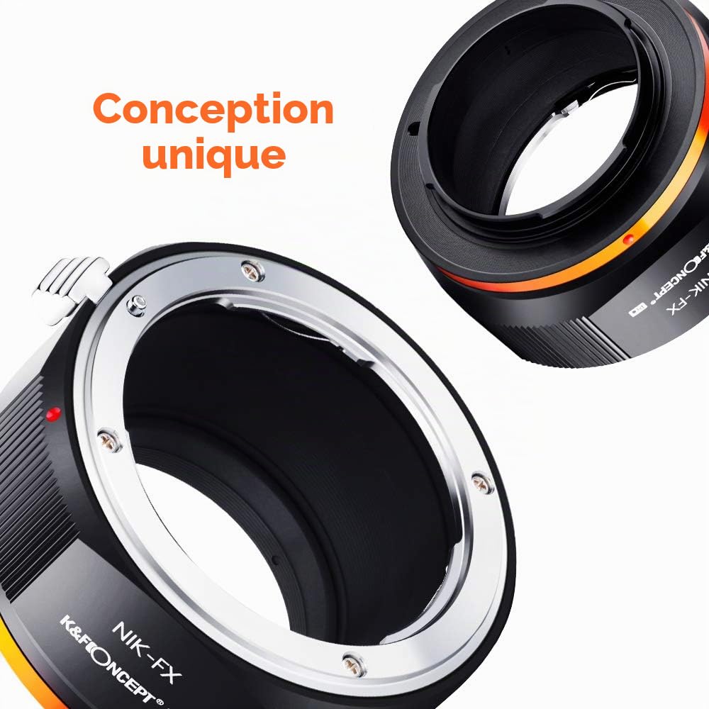 K&F CONCEPT Bague d'adaptation NIK-FX (AI-FX) Adaptateur Compatible avec Utiliser Objectifs compatibile Con Nikon AI sur Appareils Photo Boîtier compatibile Con Fujifilm X Monture M11115