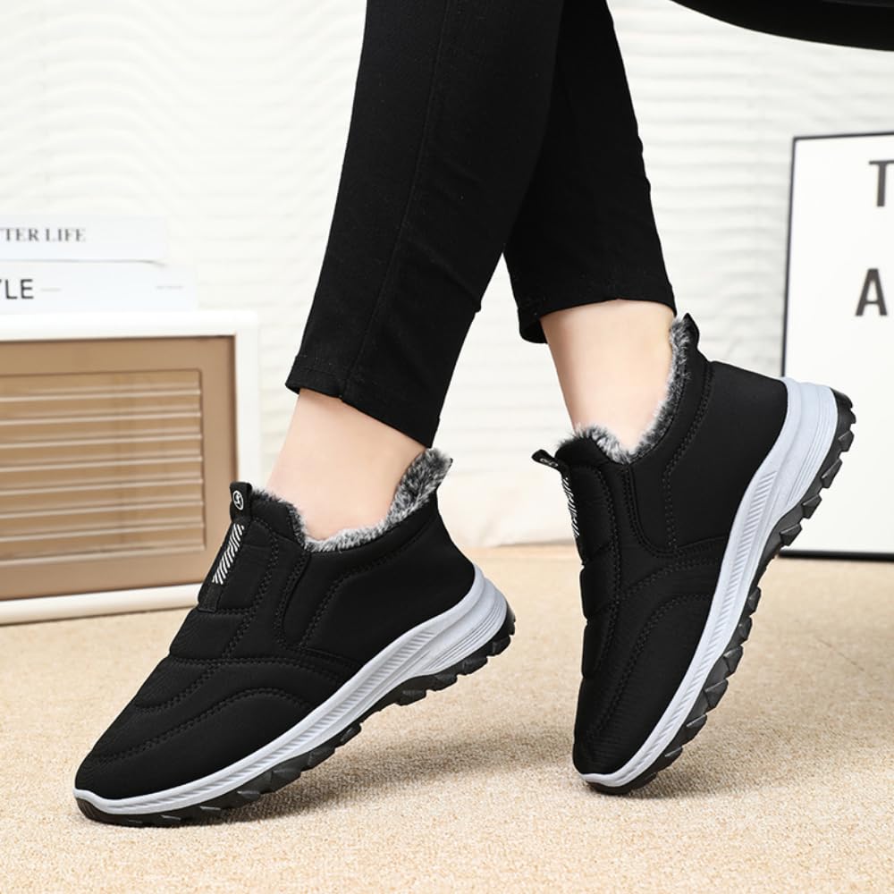 Slip-on Warm Gefütterte Sneakers Winterschuhe Herren Damen Wasserdicht Thermo rutschfest Snow Boots Schlupfstiefel