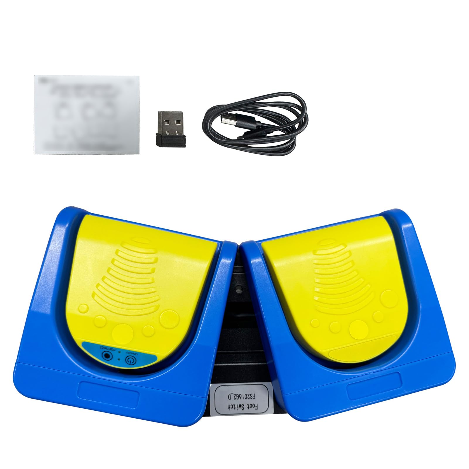 USB-Fußpedal, Zwei-Pedal-Fußschalter, Kabellose 2,4G + Kabelgebundene Konnektivität, Individuelle Tastatur-Maus-Tastenkombination für die Steuerung von Videospiel-Bürogeräten