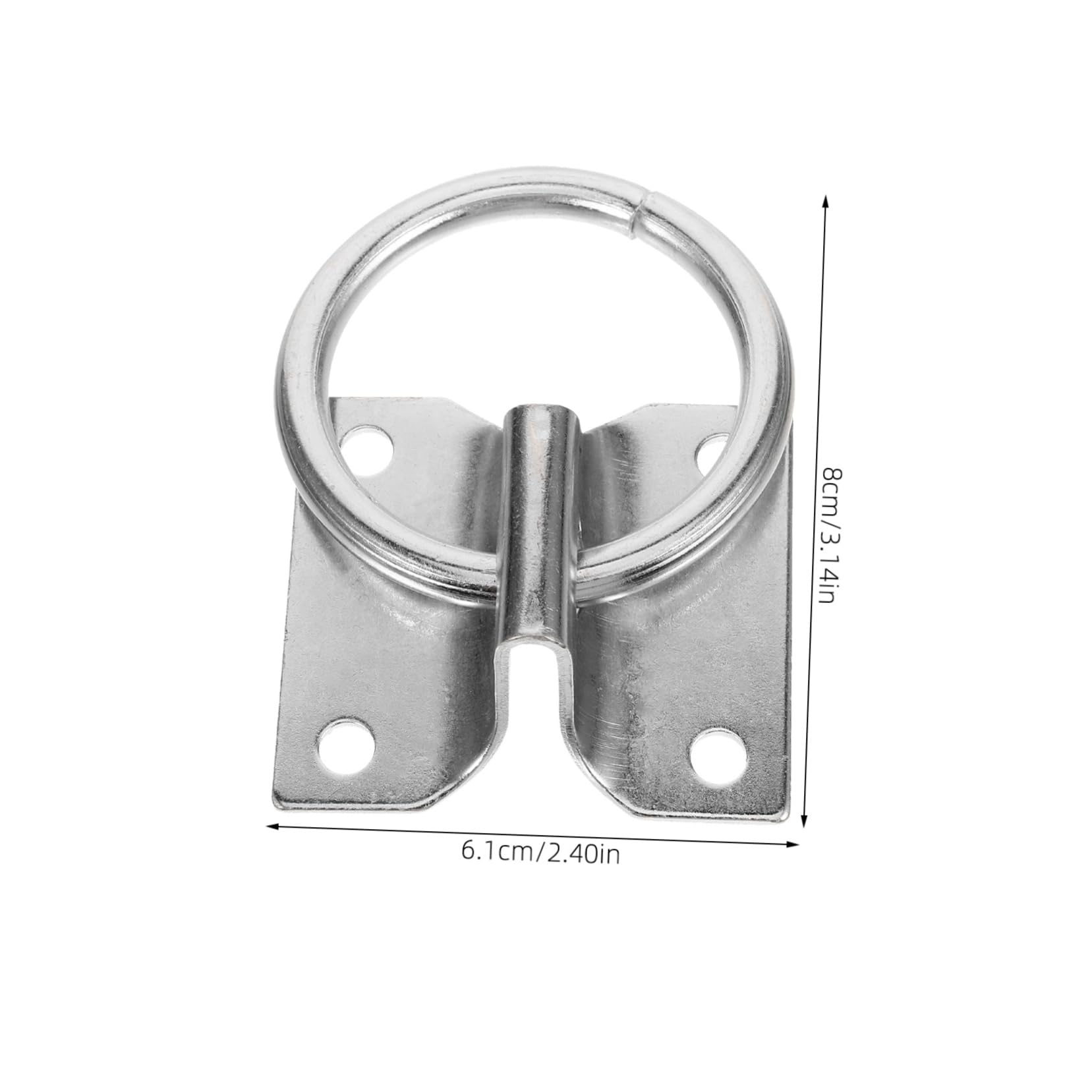 Sosoport 4pcs Stainless Steel Horse Tie Ring Solid Metal Horse Tie Equipment for Stable Barn