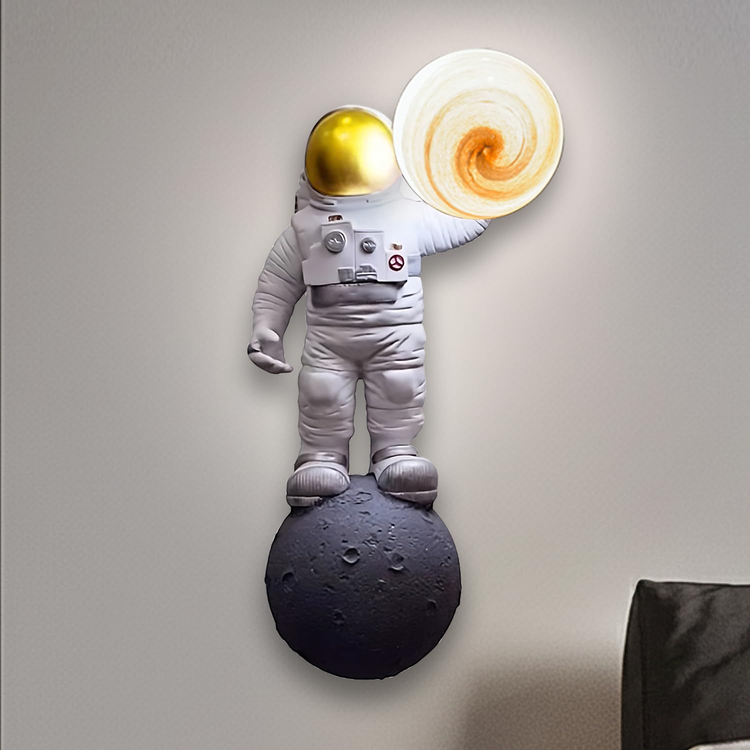 Leon Space Modern Wall Lamp | Decorative Wall Light for Living Room, Bedroom & Bedside | Stylish Home Décor | G 9 Bulb Holder | 1-Year Warranty | 3 Color Mode