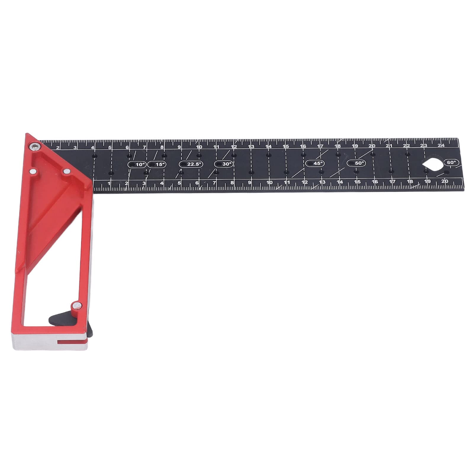 ANKROYU Carpenter Square, Aluminum Alloy Woodworking Square, Right Angle Ruler, L Shaped Measuring Tool, Angle Marking Ruler for Measuring Framing (25cm)