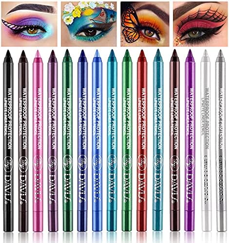 15PCS Colorful Eyeliner Pen Set, Eye Shadow Pencil,