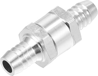 Fuel Line Check Valve/Inner Non Return One Way Check Valve Fuel Petrol Gasoline Diesel for Fuel Systems/Durable Aluminum Alloy 1/2" 12mm OD / 1pcs