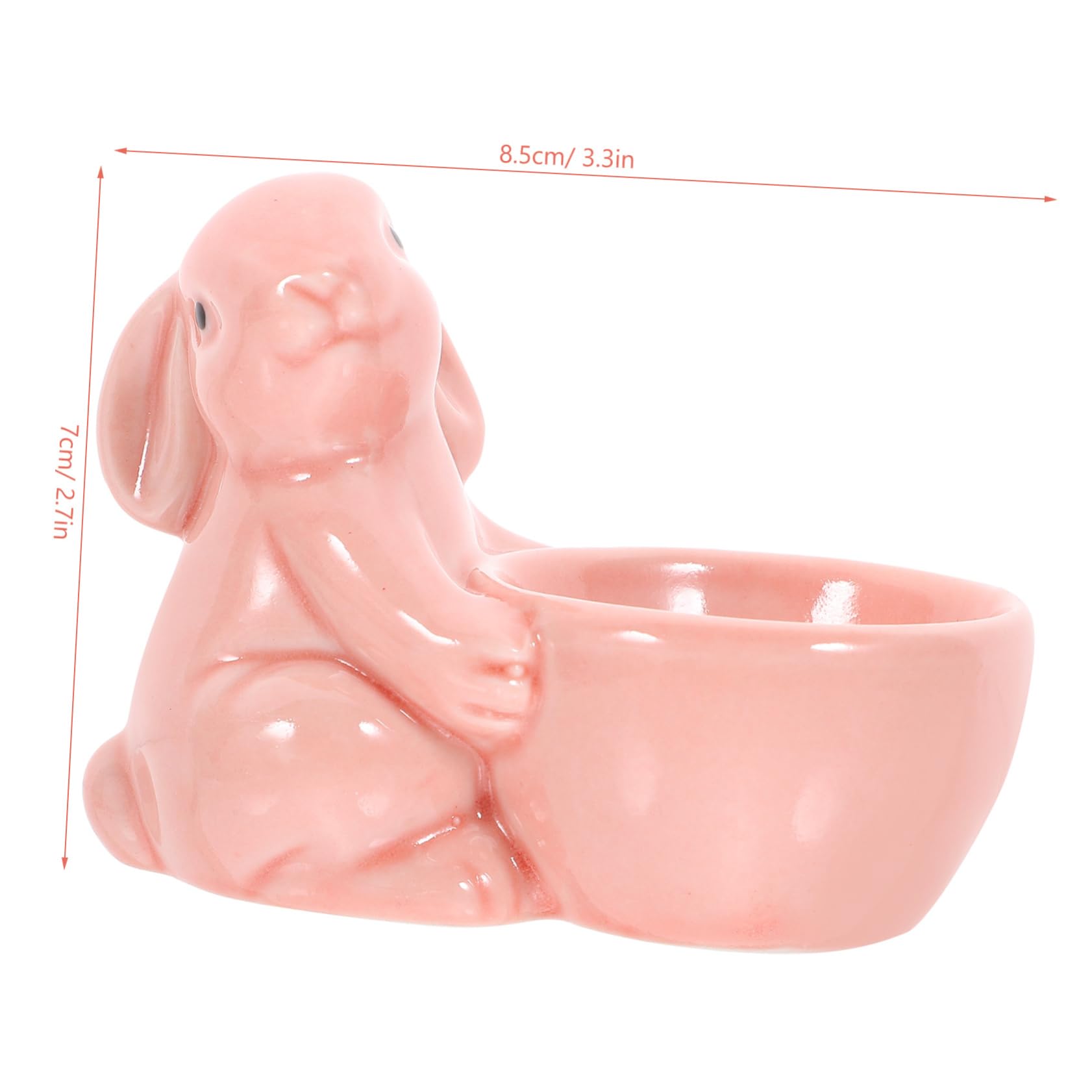 JECOMPRIS Ceramic Rabbit Egg Holder Adorable Bunny Shaped Egg Cup for Breakfast Home Decor and Easter Parties for Storage and Display European Design