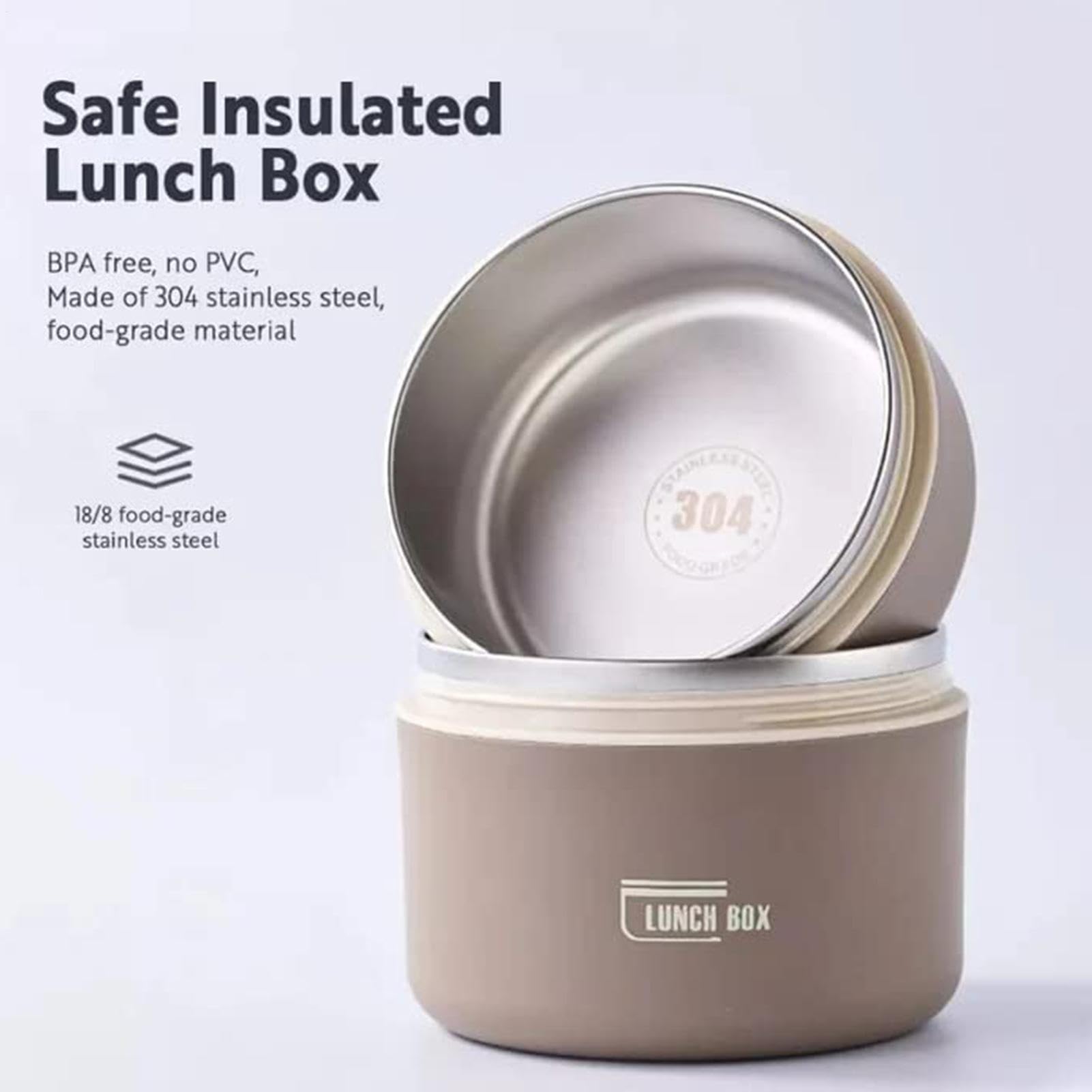 Boîte alimentaire thermique – Boîte à goûter en acier inoxydable