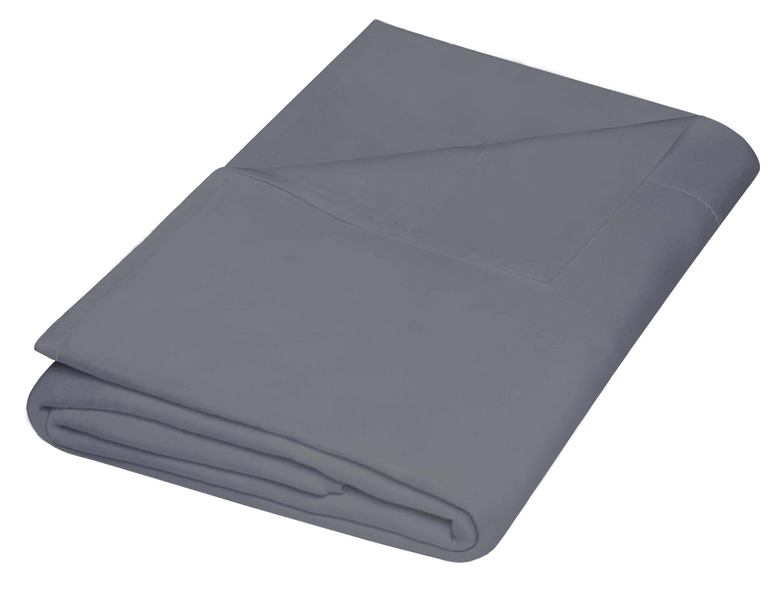 ZPECC Full Flat Sheet Only 1 Pack, Durable Dark Gray Top Bed Sheets Hypoallergenic Soft Brushed Microfiber Color-Coded Label, 81"x96" โ image 1
